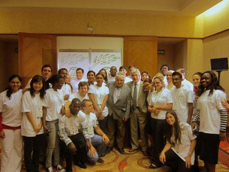 GCARD2 social reporters with Uruguayan President